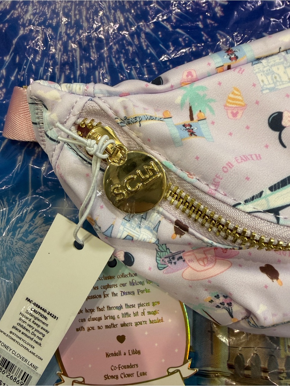 ✨ NWT Stoney Clover Lane x Walt Disney World Belt Bag Pink Park Icons Belt Bag - Picture 3 of 6